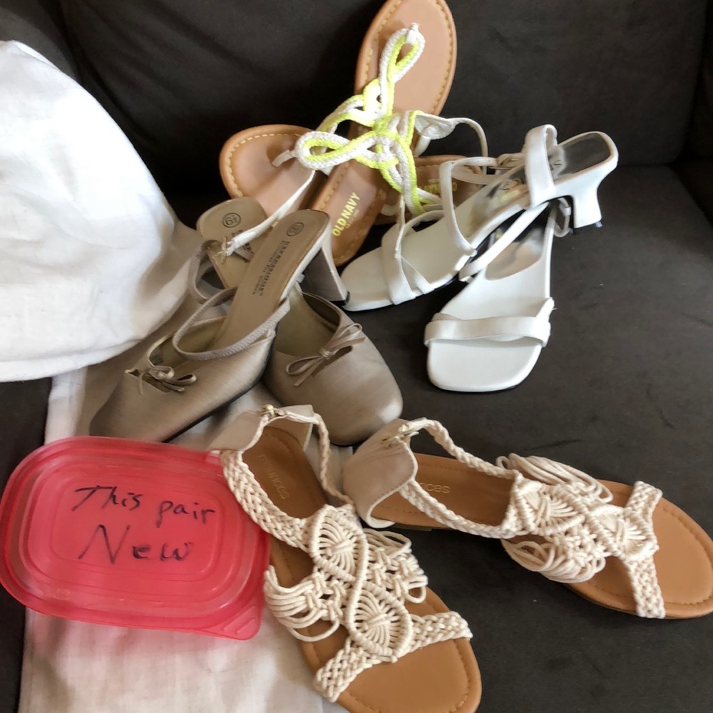 Four pair of sandals /shoes